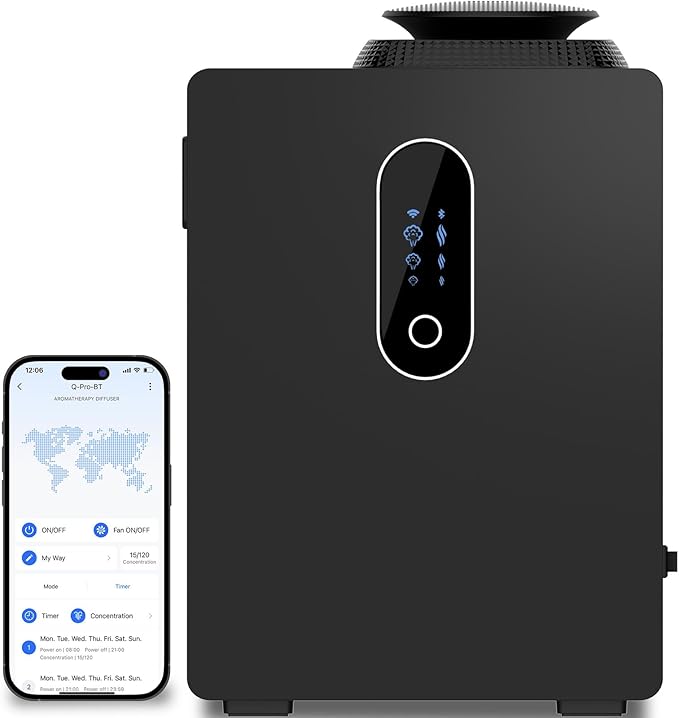 2026 Upgraded HVAC Scent Diffuser Machine Cover 6000 Sq.Ft With WIFI Control for Large Room, 1000ML Scent Air Machine For Home, Waterless Cold Air Aromatherapy Essential Oil Diffuser for Hotel, Office