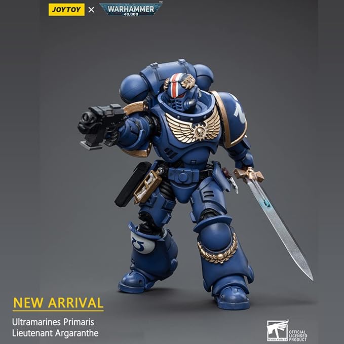 JOYTOY 1/18 Action Figure Warhammer 40k Mecha Joy Toy Model Toys Ultramarines Primaris Lieutenant Argaranthe