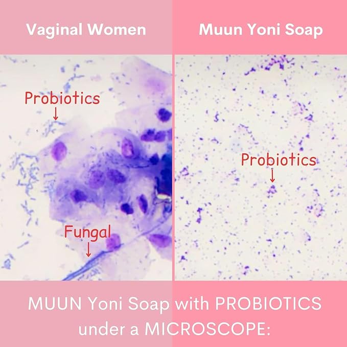 Muun Yoni Soap Bar - Pack 3 Peach pH Balance Natural Ingredients - Gentle Cleansing Formula Eliminates Odor Vaginal Health - Feminine Wash