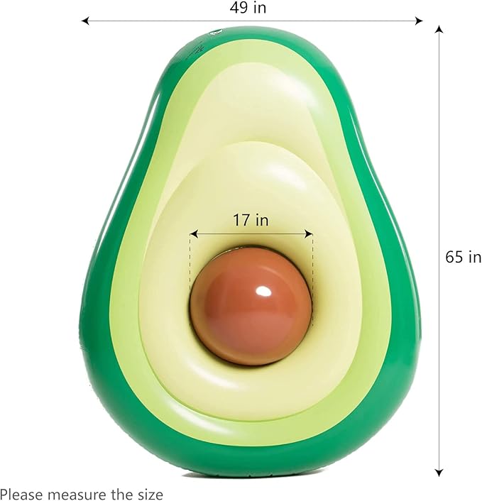 Jasonwell Inflatable Avocado Pool Float Floatie with Ball Water Fun Large Blow Up Summer Beach Swimming Floaty Party Toys Lounge Raft for Adults (XL)
