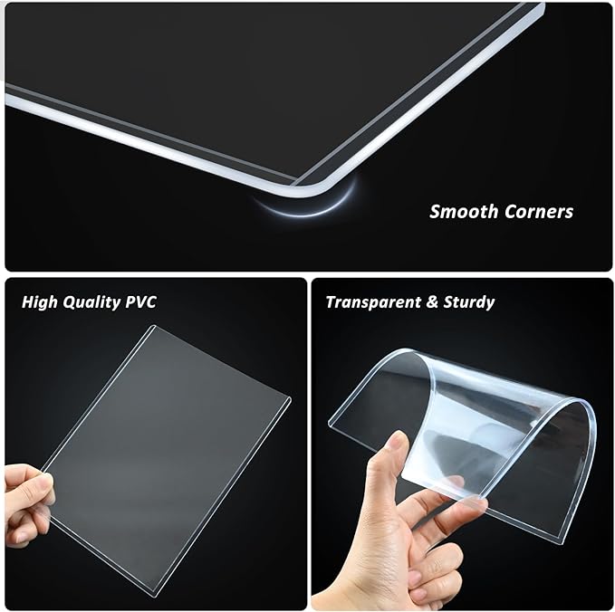 15 Pack Rigid Print Protectors 5" x 7" Clear Photo Protectors Hard Plastic Photo Sleeves Top Loading Card Plastic Sleeves