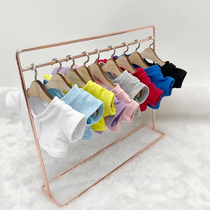 niannyyhouse 10cm 15cm 20cm Plush Doll Clothes T-Shirt Multi-Color Bottoming Shirts Stuffed Toy Dress Up (a1, 15cm)