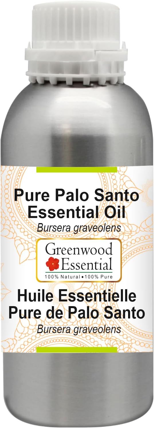 Greenwood Essential Pure Palo Santo Essential Oil (Bursera graveolens) Steam Distilled 1250ml (42 oz)