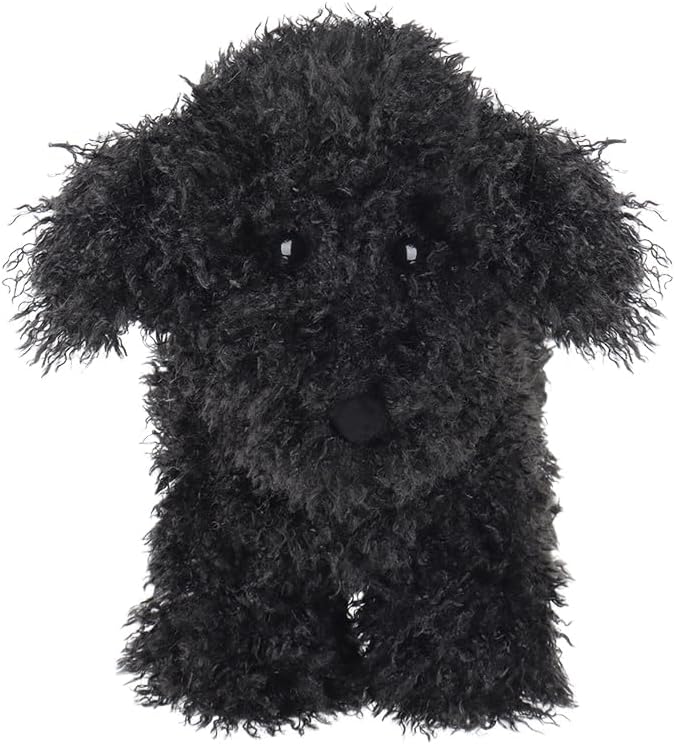 Apricot Lamb Toys Plush Black Poodle Dog Puppy Stuffed Animal Soft Cuddly Perfect for Child 8.3 Inches