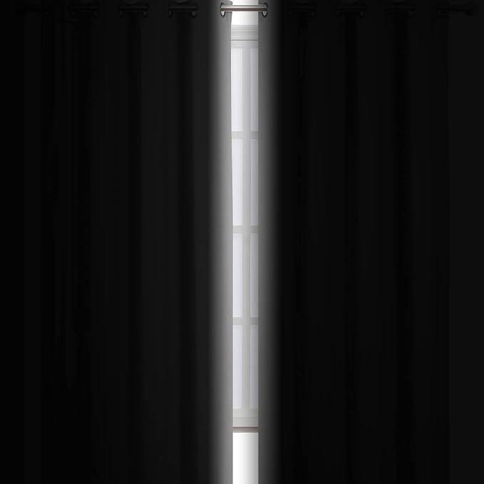 LEMOMO Blackout Curtains 66 x 95 inch/Light Grey Curtains Set of 2 Panels/Thermal Insulated Room Darkening Bedroom Curtains