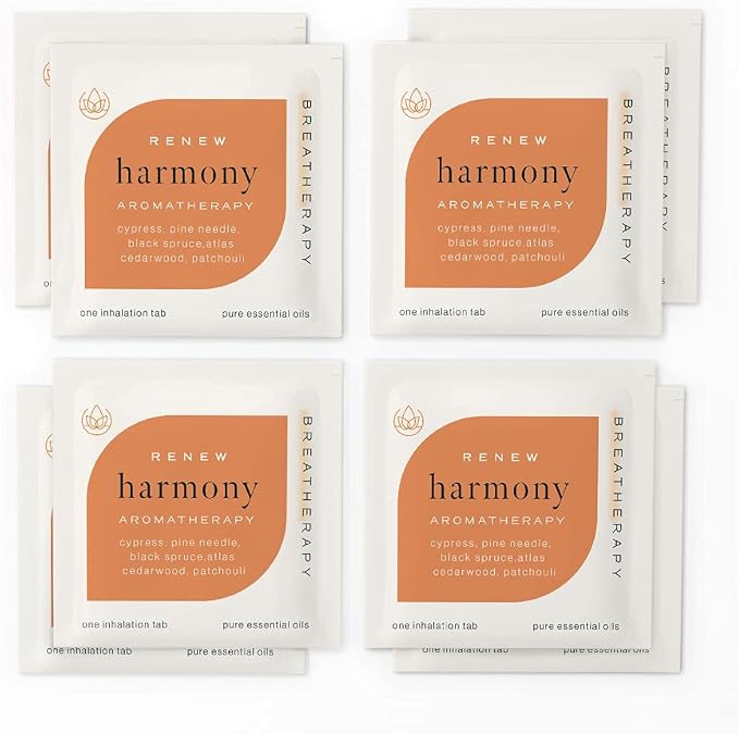 Aromatherapy Harmony Patches - Pure Essential Oil Aroma Patch - Cypress and Black Spruce Essential Oils for Connection and Emotional Balance - 8-Pack