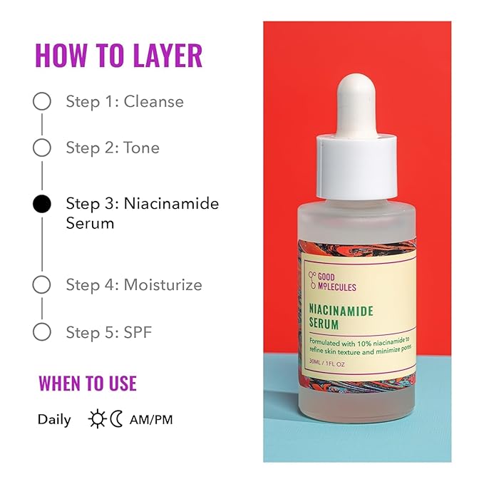 Good Molecules Niacinamide Serum Pack 3 – 30 ml Each (Total 90 ml) | 10% Niacinamide Serum to Target Blemishes, Uneven Skin Tone & Enlarged Pores