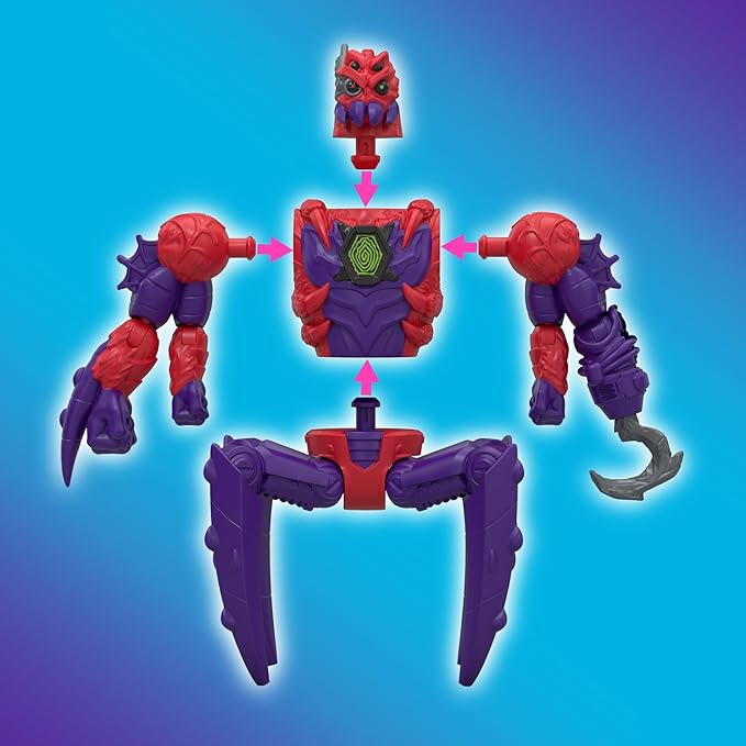 MRBEAST LAB Hybrids Multi Pack, Reveal Different Hybrid Parts to Create 2 Mix & Match Action Figures, Plus Parts of The Golden Panther Dragon, Fuse Beast Combinations, Spider vs Energy Panther