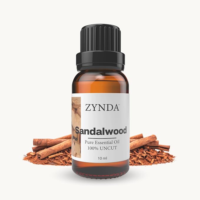 Sandalwood Essential Oil – 100% Pure & Natural Aromatherapy Oils | Organic Sandalwood Oil for Diffuser, Skin & Relaxation | Woody & Calming Scent Essential Oils – Uncut Premium Quality – 10ml