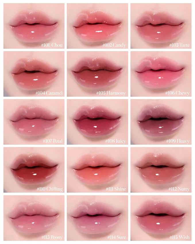 Glow Lock Jelly Tint 102 Candy, Hydrating Water Glow Lip Stain, Non-Sticky Juicy Gloss, Long Lasting Glass Shine & Dewy Finish, Lightweight Moisturizing Lip Care, Korean Makeup