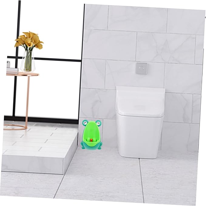 Generic Frog Urinal Potty Travel Potty Boys Urinal Plastic Urinal Training Potty Super Potty Trainer Baños para Niños Boy Potty Trains Pp Toilet Cartoon, 27x16x5cm, Green