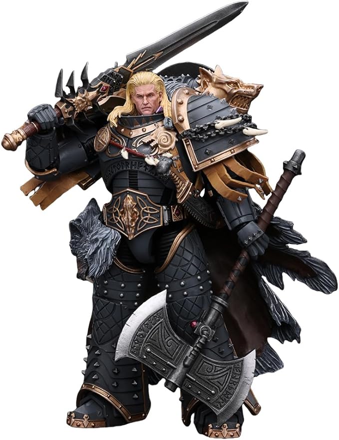 JOYTOY1/18 Warhammer The Horus Heresy Action Figure Space Wolves Leman Russ Primarch of The VIth Legion Collection Model Birthday Gift 7.09 inch 15+