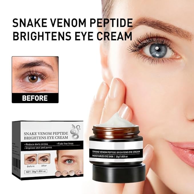 Snake Peptide Eye Cream，Anti-Aging Eye Cream for Dark Circles, Puffiness & Wrinkles, Hydrating Eye Treatment with Niacinamide & Glycerin (2)