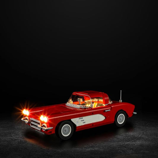 Vaodest LED Light for Lego 10321 Icons Corvette 1961 Set,Design and Configuration Compatible with Model 10321(LED Light Only, Not Building Block Kit)