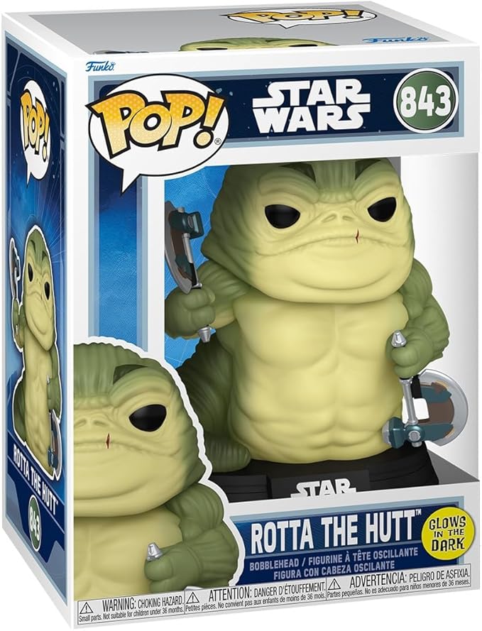 Funko Pop! Star Wars: Mandalorian & Grogu - Rotta the Hutt - Collectable Vinyl Figure - Gift Idea - Official Merchandise - Toys for Kids & Adults - Star Wars Fans - Figure for Collectors and Display