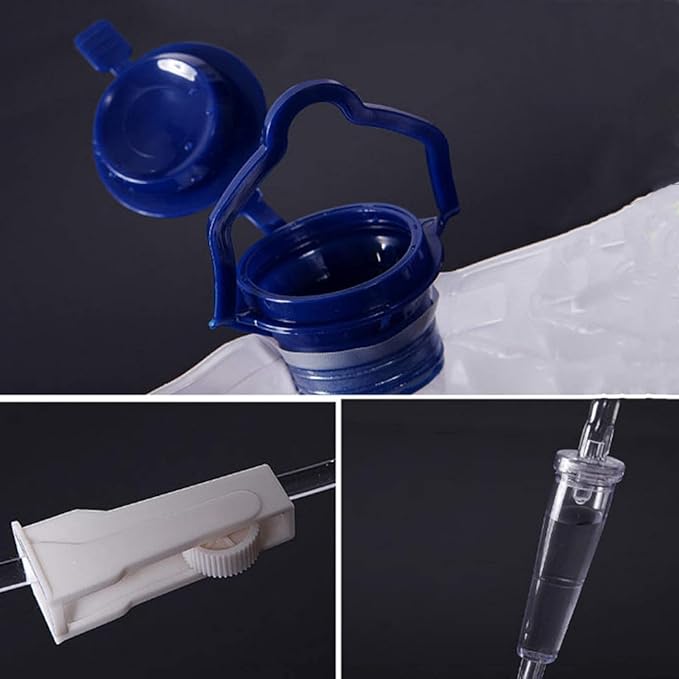 Reusable Enema Bag Kit, Enemas for Colon Cleanse for Women and Men, 1200ML Douche Bag Body Detox -Including 1.8M Silicone Hose and 10 Soft Replacement Colon Tubes