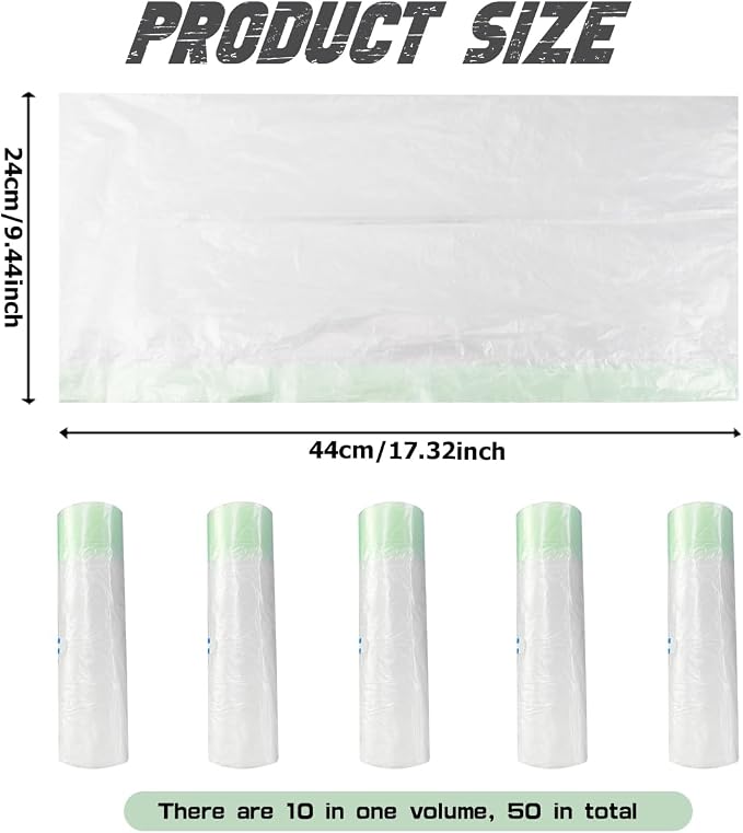 50Pcs Travel Potty Chair Liners Toddler Disposable Toilet Seat Liner Bags with Drawstrings Outdoor Plastic Potty Liners for Adults Kids Pets