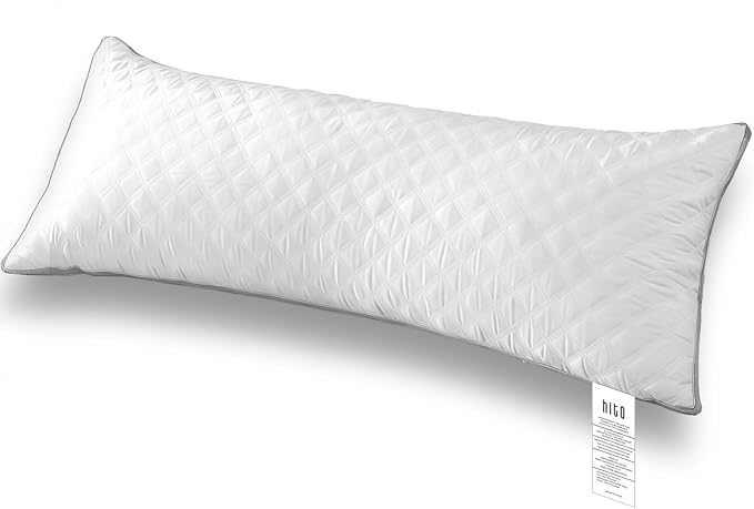 HITO Body Pillow Down Alternative for Back, Stomach or Side Sleepers 21"x54" Fluffy