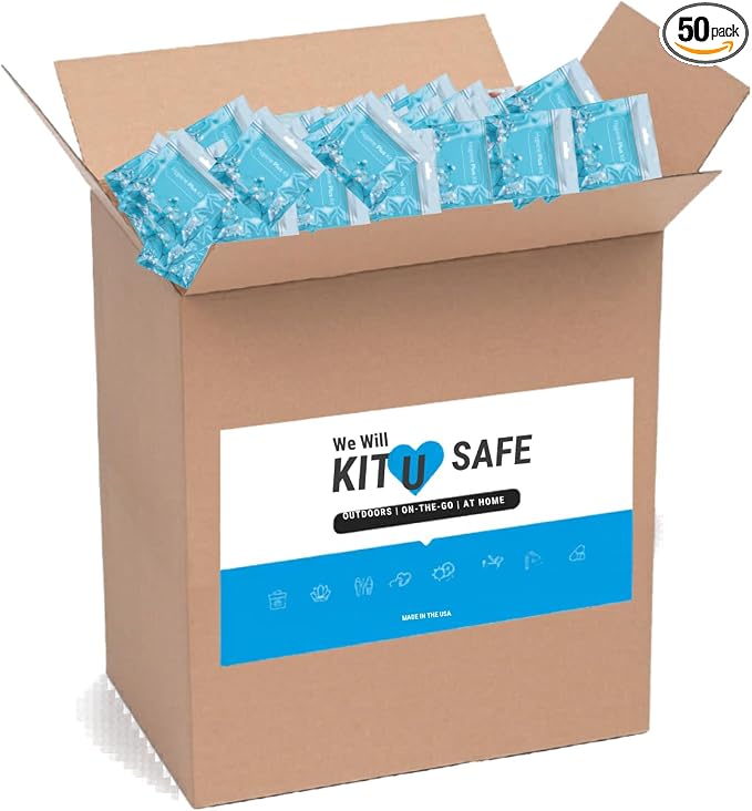 Hygiene Plus Bulk Period Kit with Disposable Underwear (Medium) – Complete Menstrual Care Kits for Schools, Healthcare & Organizations – Includes Tampon, Maxi Pad, Pantyliner & Wipe (50)