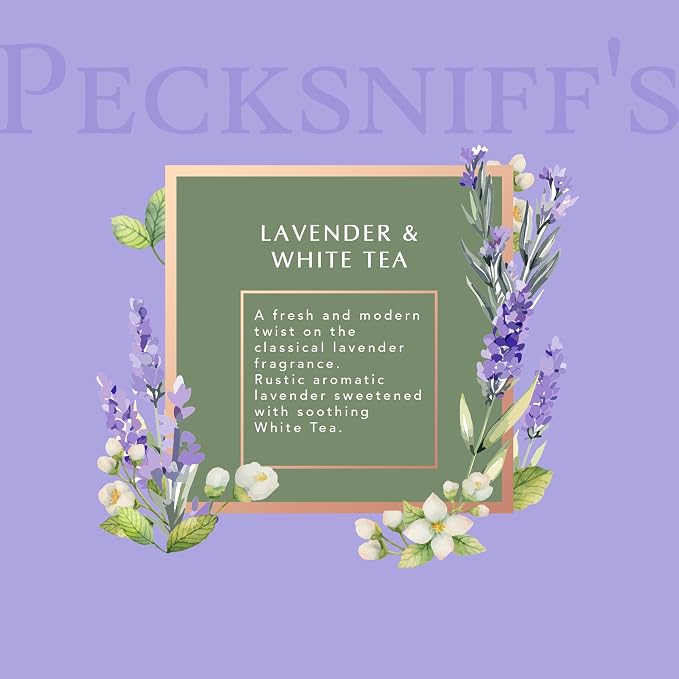 Pecksniff's Classic 100 ml/ 3.3 fl oz Reed Diffuser Set, Lavender & White Tea