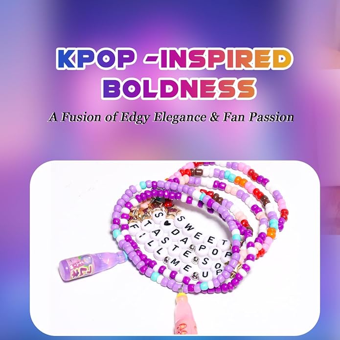 AICase for Korea-Pop Merch Soda Gifts Toys Doll Bracelets Birthday Decorations 6 Pcs Stackable Stretch Friendship Beaded Bracelets Costume Merchandise Jewelry Gifts for Fans Christmas