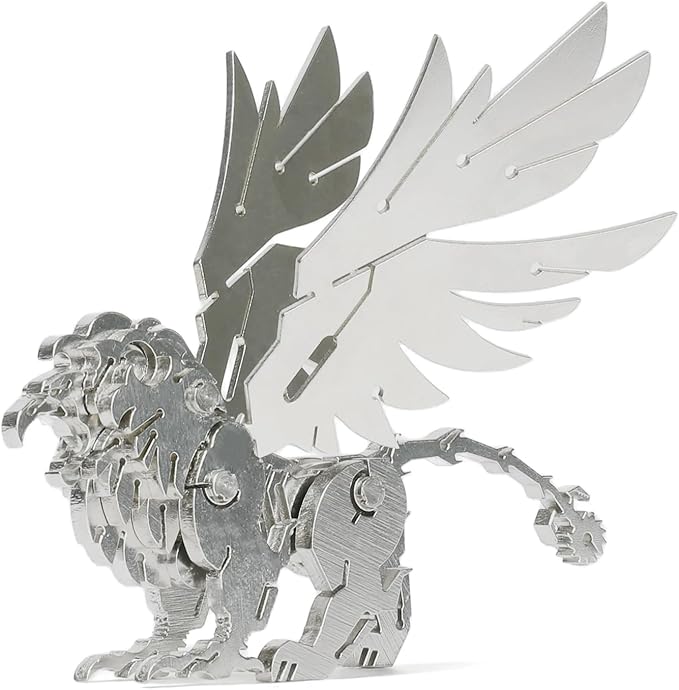 Mythical Griffin 3D Metal Puzzle Model for Adults, Eagle-Lion DIY Building Model Kit, Fantasy Building Figurine for Gamers or Desk Metal Decor