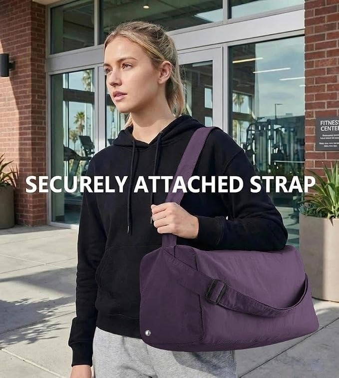 Small Gym Bag for Women with Shoes Compartment, Stylish Duffle Travel Bag for Plane, Lightweight Duffle Bag for Women & Men, Sport Gym Tote Bag with Wet Pocket for Yoga, Pilates, Swimming