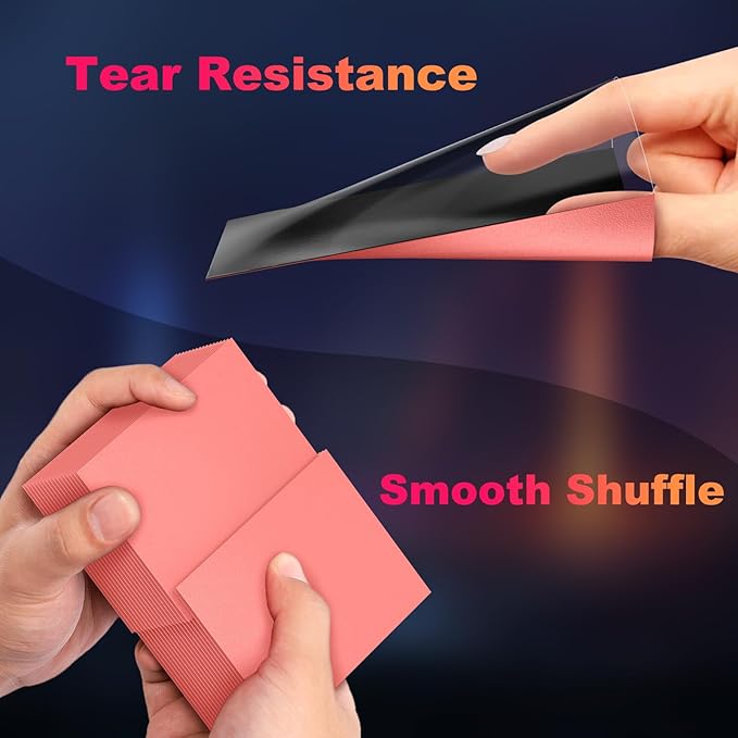 200 Pack Card Sleeves, Matte Dual Trading Card Sleeves with Opaque Back & Smooth Shuffle, Tear Resistant Card Protectors for MTG, TCG and Game Cards (Peach Pink)