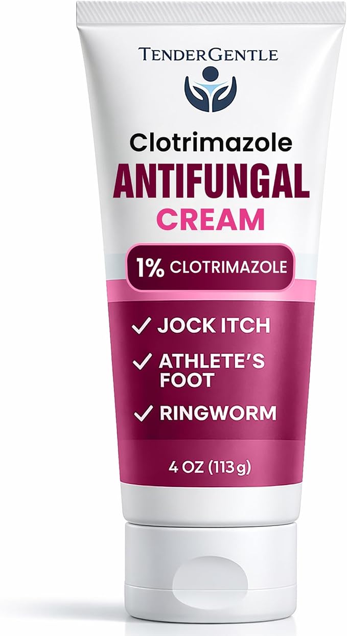 Clotrimazole Antifungal Cream for Skin - 1 Pack with 4 oz. of Clotrimazole Cream for Jock Itch, Athletes Foot Treatment, and More