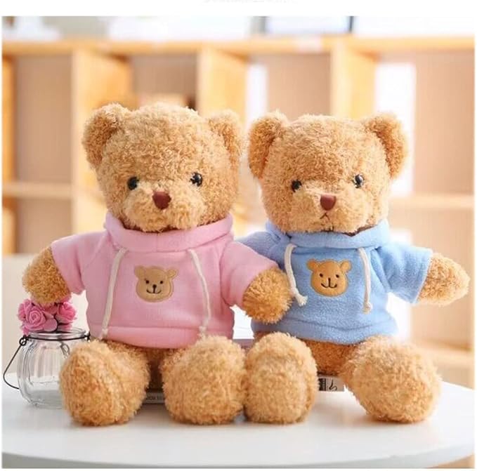 Teddy Bear Stuffed Animal Cute Teddy Bears Plush Toy 11.8 inch for Girls Boys Christmas Valentine's Day (Pink Bear)