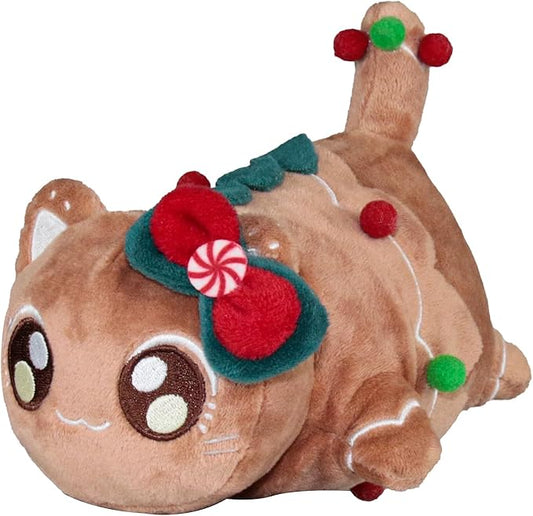 Gingerbread Cat Plush Toy,Mee-Meow Cat Food Plushies,Cute Anime Cartoon Cat Stuffed Animal Figure Toy Plush Pillow Gift for Kids and Festival Gift