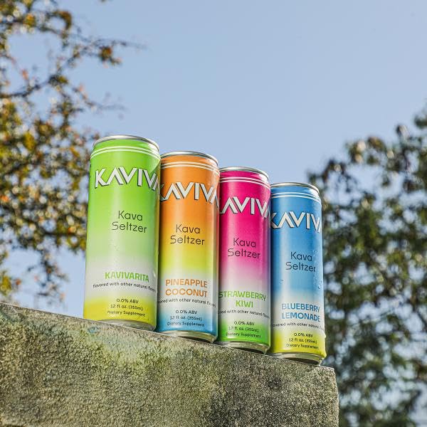 Kaviva | Kava & Seltzer | Relaxation Drink | 50 calories | All Natural | Non-ALC Functional Beverage | Refreshing Alternative | Clean Ingredients