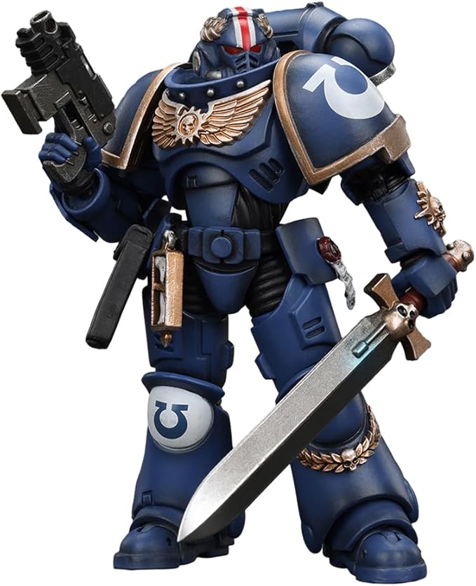 JOYTOY 1/18 Action Figure Warhammer 40,000 Ultramarines Primaris Lieutenant Argaranthe Collection Model Birthday Gifts New Version