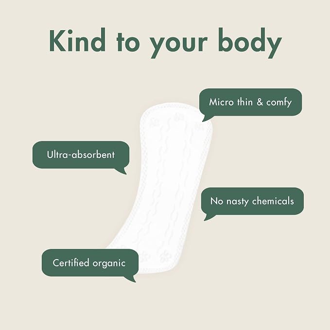 Naty Panty Liners for Women – for Daily use, Thin Discreet with Organic Cotton to Keep You Fresh (32 Count)