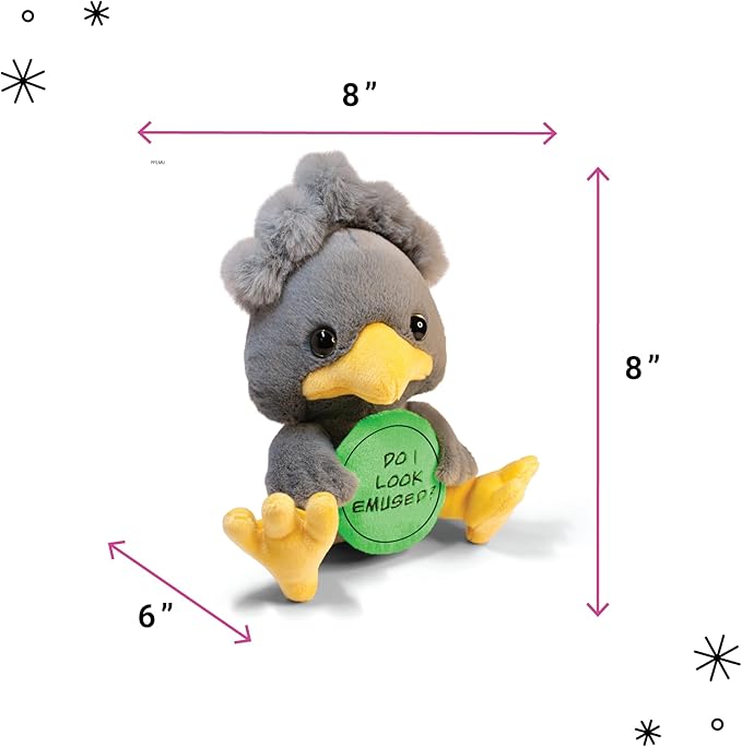 Emu Plushie - Do I Look Emused? Sassy Emu Plush, Gift for Animal Lovers, Cute Plush Toy for Gifting