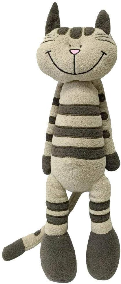 Plush Sitting Taupe Striped Calico Cat, 15"