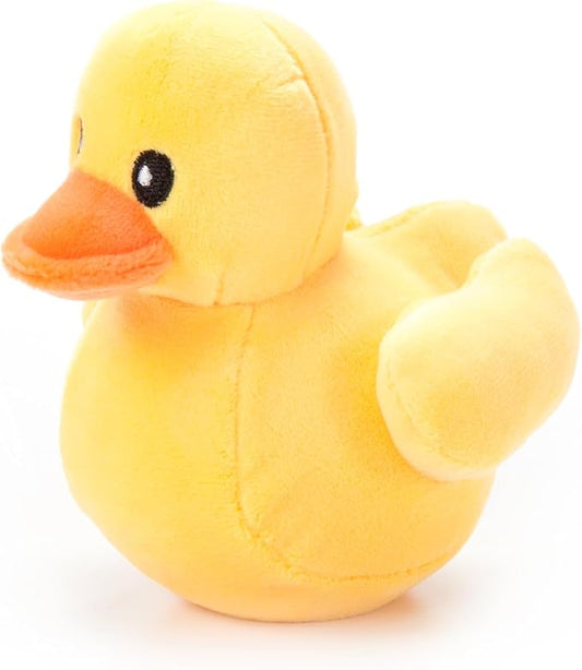 The Petting Zoo Rubber Duck Stuffed Animal Plushie, Gifts for Kids, Squishiez Animal Squeeze Toy, Yellow Duck Plush Toy, 3 inches