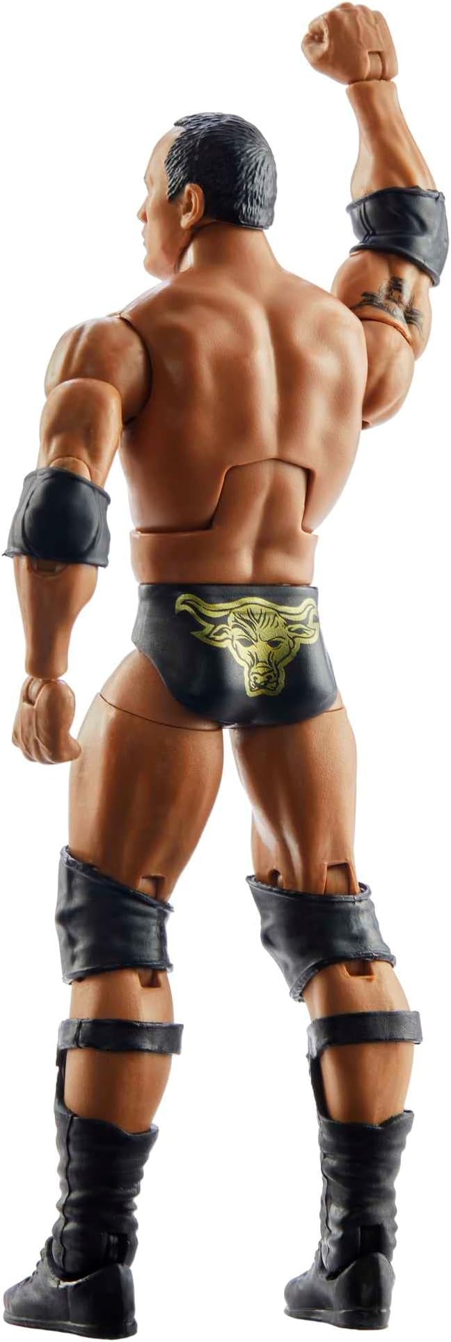 Mattel WWE The Rock WrestleMania Elite Collection Action Figure with Accessory & "Mean" Gene Okerlund Build-A-Figure Parts, 6-inch