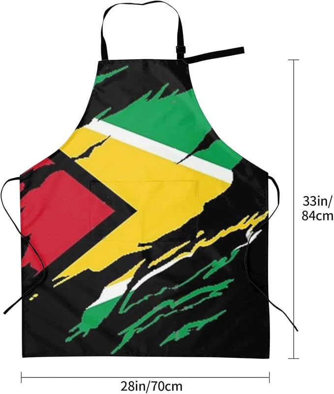 Cute Flag Kitchen Cooking Aprons for Women Men Adjustable Patriotic Flag Apron with 2 Pockets for Home Kitchen Garden