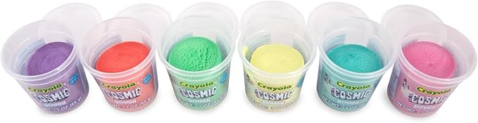 Crayola Cosmic Dough Modeling Compound 20-Pack x 3oz Cans - Special Effects Party Favors, Gifts, School - Sparkly Non-Toxic Play for Creativity and Skill Building, Ages 2+ / Preschool
