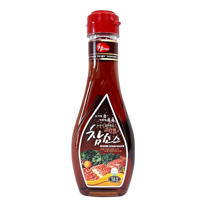 WOORI Cham Sauce Korean BBQ Dipping Sauce, 10.6 oz | Korean BBQ dipping sauce, bulgogi marinade, soy based, sweet tangy flavor, pork belly, kalbi, onion salad