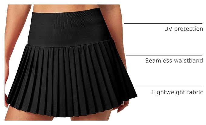 Pleated Tennis Skirt with Pockets for Women Tennis Skort for Woman High Waisted Golf Skirts Athletic Skirt