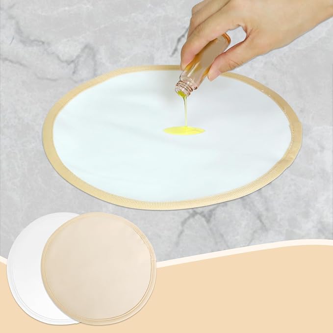 4 Pcs Reusable Castor Oil Packs for Breast, Soft Organic Cotton with Anti Leakage Design, Breast Pads for Women Compress Relaxing Comfort (Oil Not Included)
