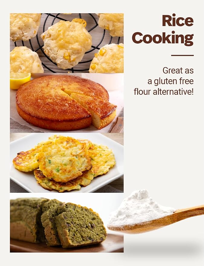 Korean 100% Pure Organic Rice Flour 350g/12.3oz - 유기농 쌀가루 Baking, Cake, Rice Gruel
