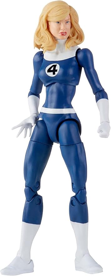 Marvel Legends Series Retro Fantastic Four Marvel's Invisible Woman 6-inch Action Figure Toy, Includes 3 Accessories , Blue