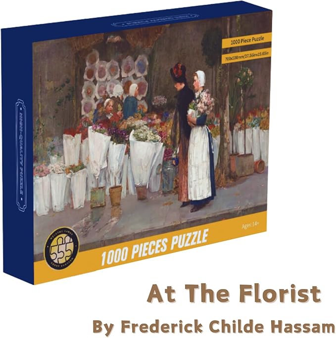 Art Jigsaw Puzzles for Adults 1000 Pieces, Fun Puzzle Jigsaw Puzzle for Family Party for Birthday Holiday (at The Florist)