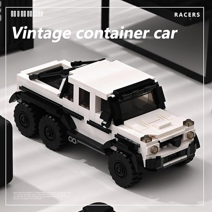 PB8811 1:32 G-630 Off-Road Vehicles Buliding Blocks Set, 581 Pieces MOC Racing Car Kit with Display Container, Clamping Blocks Car Gift for Adults