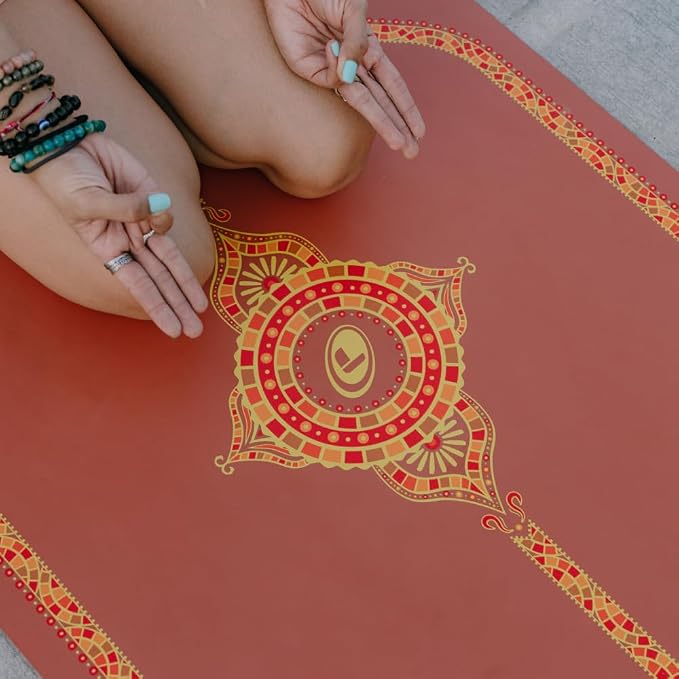 Liforme Printed Yoga Mat Collection - Free Yoga Bag Included - Patented Alignment System, Warrior-like Grip, Non-Slip, Eco-friendly, Sweat-resistant, Long, Wide and Thick for Comfort