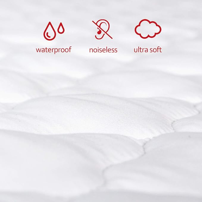 Pack and Play Mattress Pad (6 Sizes), Compatible with Graco Pack 'n Play Travel Dome DLX Playard, Waterproof Soft Quilted Sheets Cover Protector