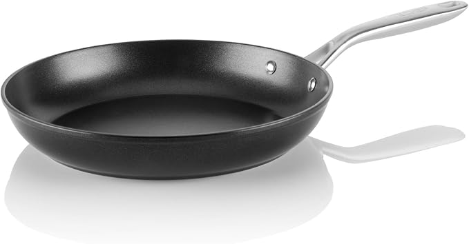 TECHEF - Onyx Collection 12-Inch Nonstick Frying Pan Skillet, PFOA-Free, Dishwasher Oven Safe, Stainless Steel Handle, Induction-Ready, Made in Korea (12-inch)
